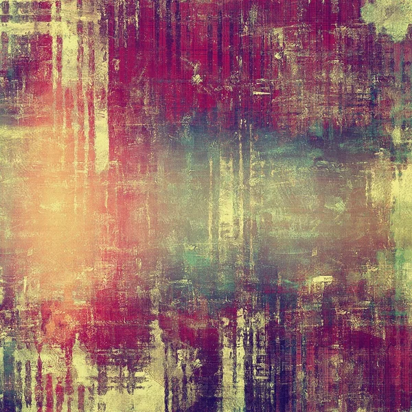 Eléments grunge altérés sur texture vintage pour votre design. Fond vieilli avec différents motifs de couleur — Photo