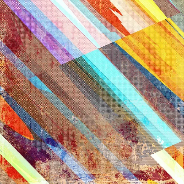 Vintage quadro manchado, fundo grunge texturizado com diferentes padrões de cor — Fotografia de Stock