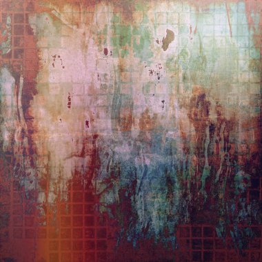 Eski okul çerçeve veya arka plan aşınmış dokulu elemanları ve farklı renk desen ile