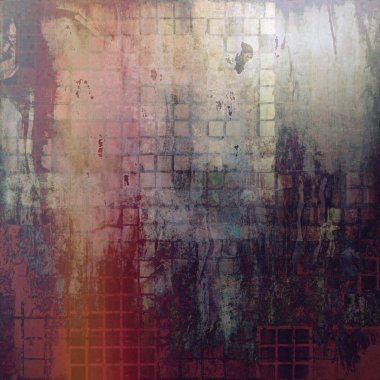 Vintage ve retro tasarım öğeleri soluk grunge arka plan üzerinde. Farklı renk desen ile