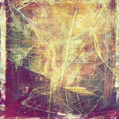 Vintage doku, eski stil çerçeve dekorasyon grunge grafik öğeleri ve farklı renk desen