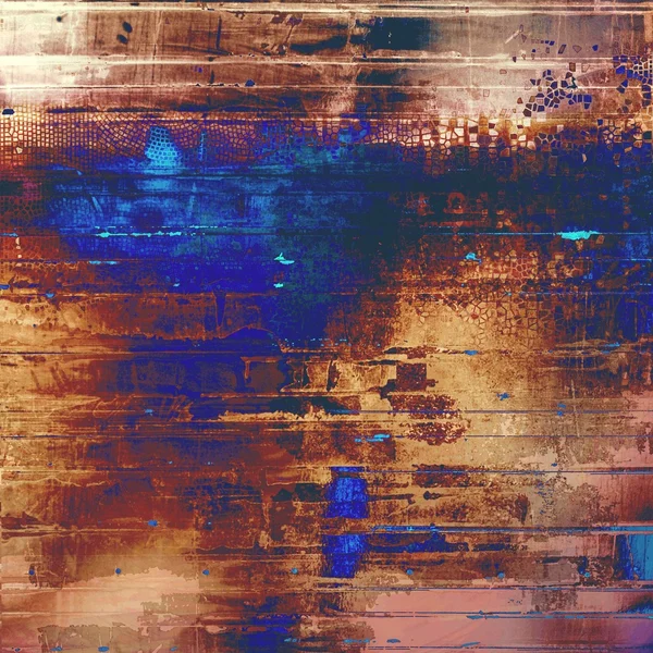 Гранж текстура или фон с элементами ретро-дизайна и различными цветовыми узорами — стоковое фото