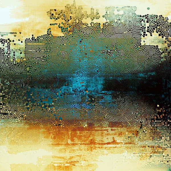 Abstract scratched background or frame with weathered grunge texture. Ancient style backdrop with different color patterns — Stock Photo, Image