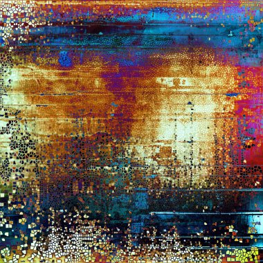 Vintage ve retro tasarım öğeleri soluk grunge arka plan üzerinde. Farklı renk desen ile