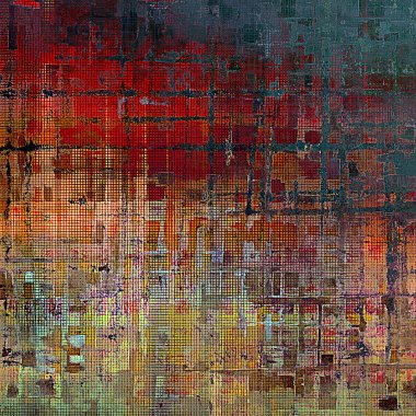 Arka plan veya doku. Grunge stil öğeleri ve farklı renk desen Vintage grafik kompozisyonu