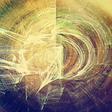 Arka plan veya doku. Grunge stil öğeleri ve farklı renk desen Vintage grafik kompozisyonu