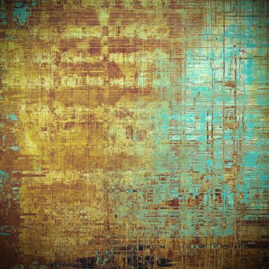 Dekoratif kompozisyon veya dokulu grunge öğeleri ve farklı renk desen vintage şablonu tasarlanmış eski stil