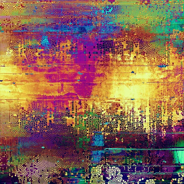 Texture perturbée avec superposition de grunge déchiquetée. Fond ou toile de fond ridée avec différents motifs de couleur — Photo