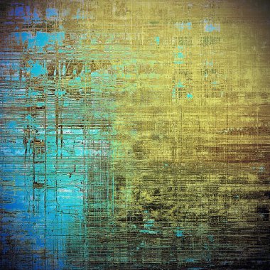Dekoratif kompozisyon veya dokulu grunge öğeleri ve farklı renk desen vintage şablonu tasarlanmış eski stil