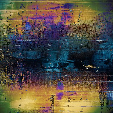 Dekoratif kompozisyon veya dokulu grunge öğeleri ve farklı renk desen vintage şablonu tasarlanmış eski stil