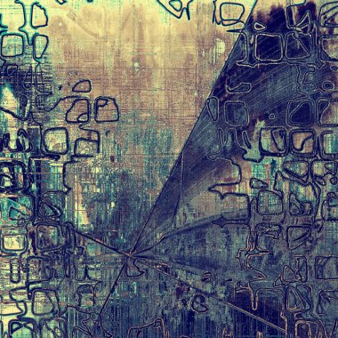 Grunge tasarım kompozisyon eski vintage doku üzerinde. Farklı renk desenleri ile yaratıcı arka plan