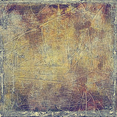 Vintage doku, eski stil çerçeve dekorasyon grunge grafik öğeleri ve farklı renk desen