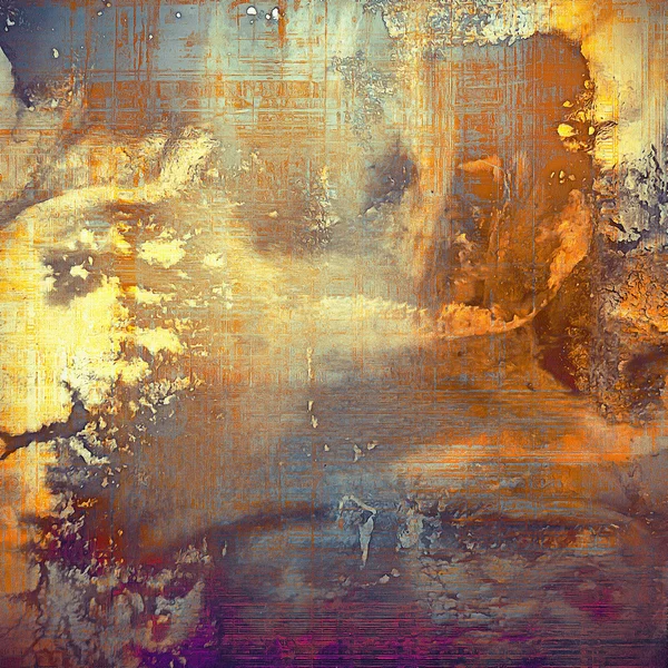 Abstracte vintage achtergrond met vervaagde grungy textuur. Leeftijd achtergrond met patronen met verschillende kleuren — Stockfoto