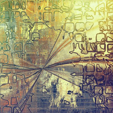 Vintage ve retro tasarım öğeleri soluk grunge arka plan üzerinde. Farklı renk desen ile