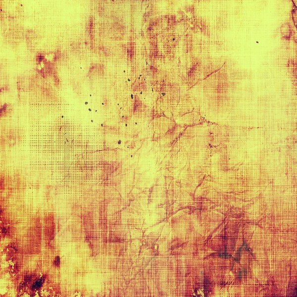Old-style background, aging texture. With different color patterns: yellow, brown, red, orange