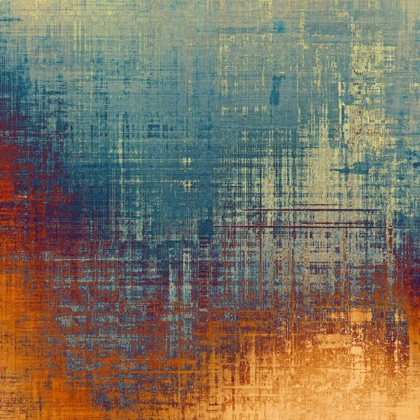 Composición abstracta sobre fondo texturizado y vintage con manchas grunge. Con diferentes patrones de color —  Fotos de Stock