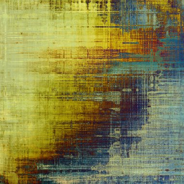 Grunge doku lekeli, metin veya resim alanı olan arka plan sıkıntılı. Farklı renk desen ile