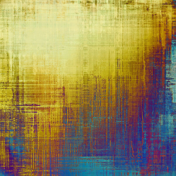 Абстрактная композиция на текстурированном винтажном фоне с гранжевыми пятнами. С разными цветовыми узорами
