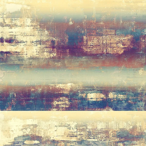 Abstract composition on textured, vintage background with grunge stains. With different color patterns — Stock Photo, Image