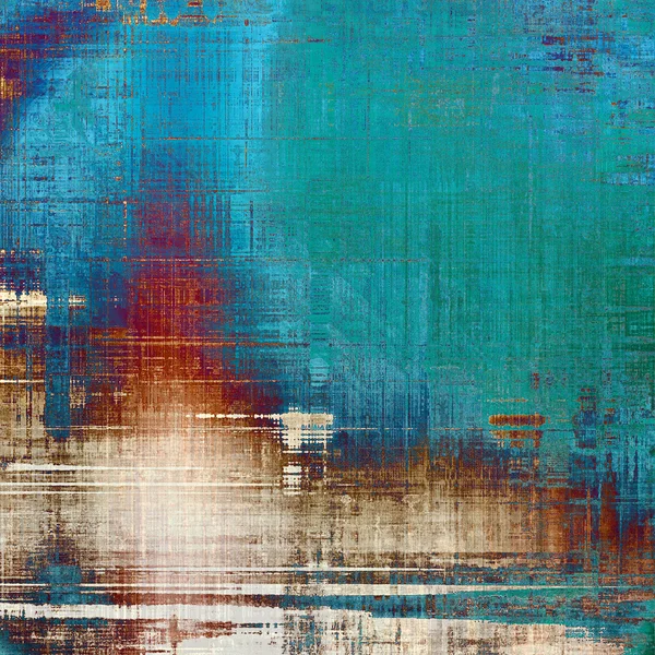 Composición abstracta sobre fondo texturizado y vintage con manchas grunge. Con diferentes patrones de color — Foto de Stock