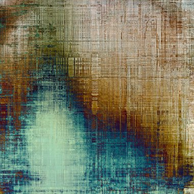 Grunge doku lekeli, metin veya resim alanı olan arka plan sıkıntılı. Farklı renk desen ile