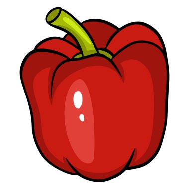 Tam kırmızı biber. Sulu kırmızı biber. Tasarım ve dekorasyon için..