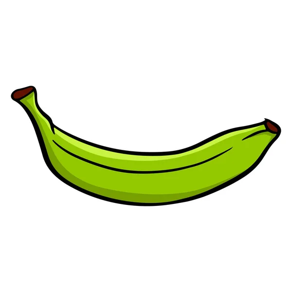 Зеленый Банан Сочные Фрукты Оформления Декора — стоковый вектор