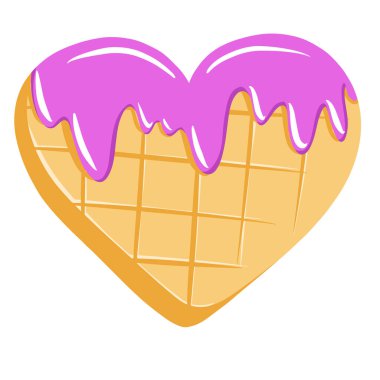 Kalp şeklinde çikolata. Jöleli çikolata. Sevgililer günü hediyesi. Güzel hediye. Çizgi film tarzı. Tasarım ve dekorasyon için resim.