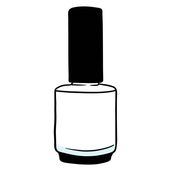 Een Flesje Vernis Gellak Noodzakelijk Voor Meester Vector Illustraties Cartoon — Stockvector