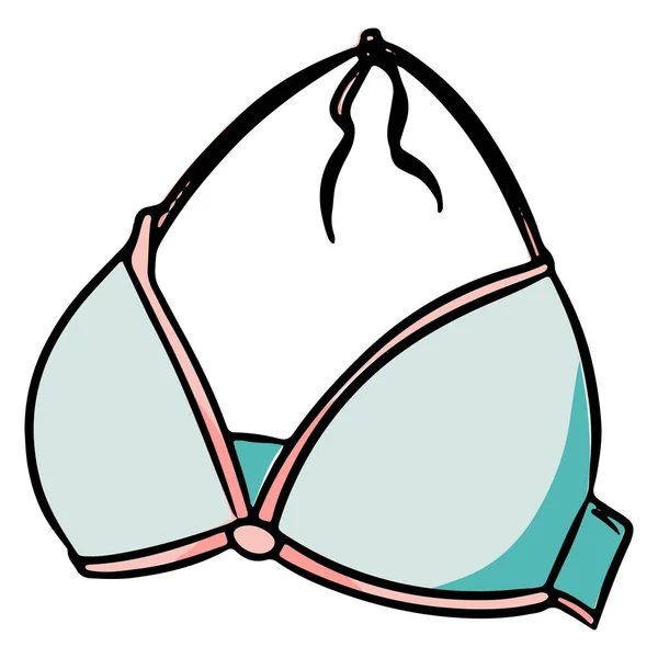 Bikini Top Plavky Koupání Dámské Plavky Pláži Věci Které Potřebuješ — Stockový vektor