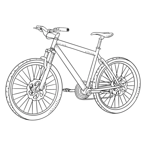 自転車だ 国際自転車デー 漫画風に描かれた自転車 デザインと装飾のためのベクトルイラスト — ストックベクタ