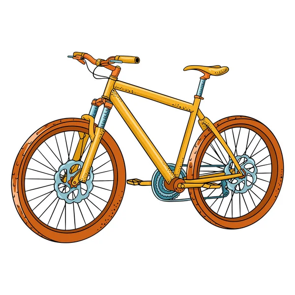 Велосипед Международный День Велосипедов Велосипед Нарисован Мультяшном Стиле Векторная Иллюстрация — стоковый вектор