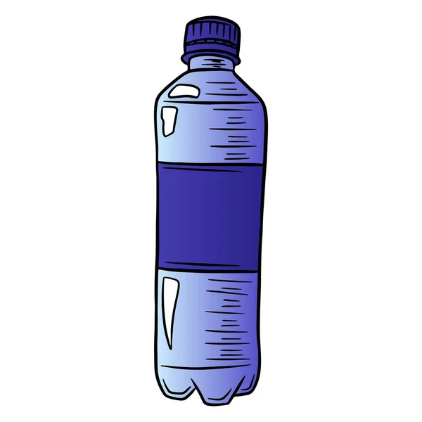 Бутылка Воды Международный День Воды Вода Пластиковой Бутылке Карикатурный Стиль — стоковый вектор