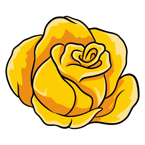 Handgezeichnete Rosen Schöne Blume Cartoon Stil Vektorillustration Für Design Und — Stockvektor