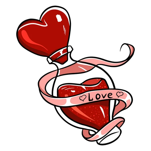 Любовное Зелье Векторное Любовное Зелье Напиток Который Заставляет Тебя Влюбиться — стоковый вектор