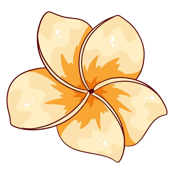 Flor Brillante Planta Tropical Estilo Dibujos Animados Ilustración Vectorial Para — Vector de stock