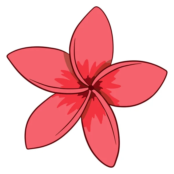 Planta Tropical Flor Brilhante Estilo Cartoon Ilustração Vetorial Para Desenho —  Vetores de Stock