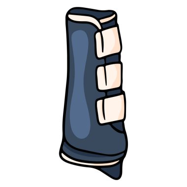 At koşum takımı at emniyet nalı çizimi. Çizgi film tarzında. Tasarım ve dekorasyon için beyaz bir arkaplanda izole edilmiş çizim.