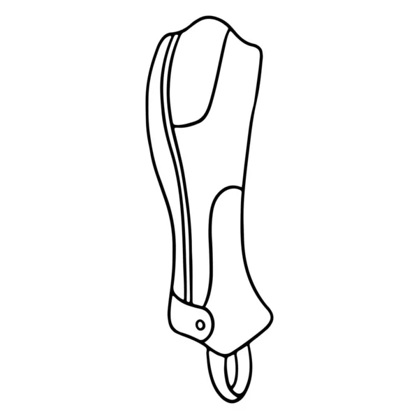 Kläder Ryttare Skydd Benen Jaquey Leggings Vektor Illustration Linje Stil — Stock vektor