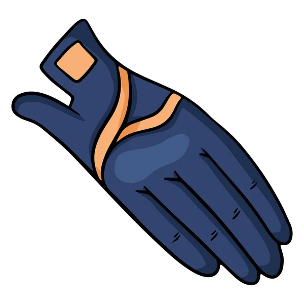 Traje Ropa Jinete Para Guantes Jinete Ilustración Estilo Dibujos Animados — Vector de stock