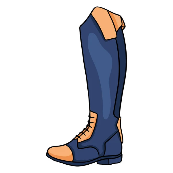 Outfit Rijder Kleding Voor Jockey Laarzen Illustratie Cartoon Stijl Tekening — Stockvector