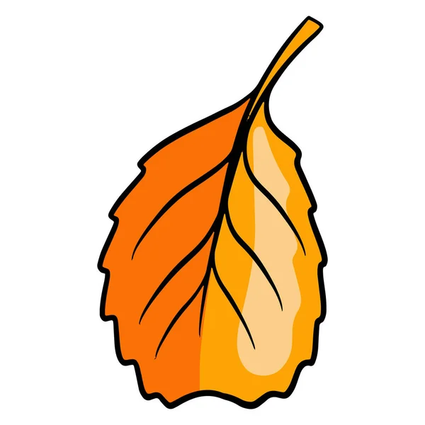 Κομμένο Φθινοπωρινό Φύλλο Φωτεινά Φύλλα Δέντρων Στυλ Καρτούν Εικονογράφηση Διάνυσμα — Διανυσματικό Αρχείο