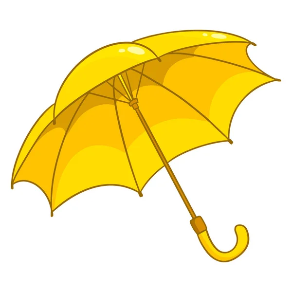 Protection Contre Pluie Parapluie Jaune Ouvert Pour Saison Des Pluies — Image vectorielle