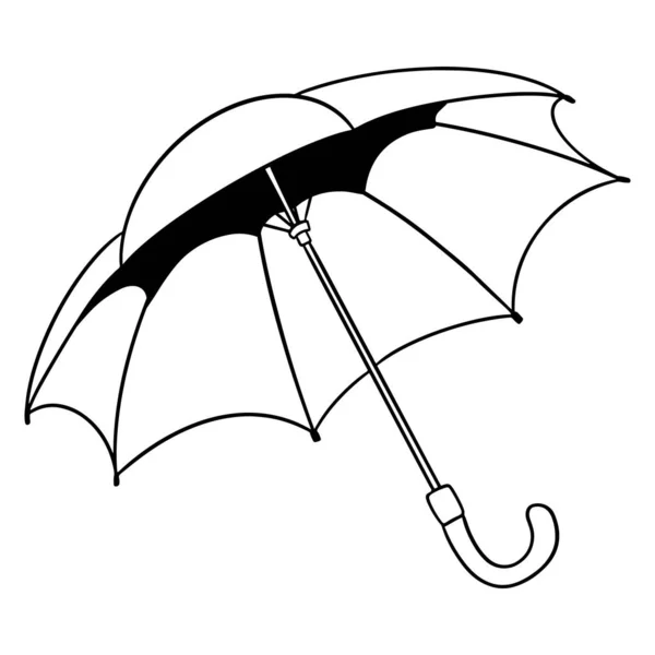 Protection Contre Pluie Parapluie Ouvert Pour Saison Des Pluies Automne — Image vectorielle