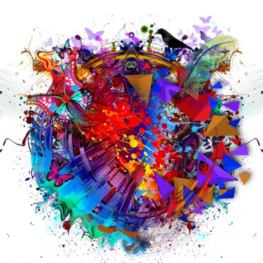 Kelebekli çiçek arkaplanı