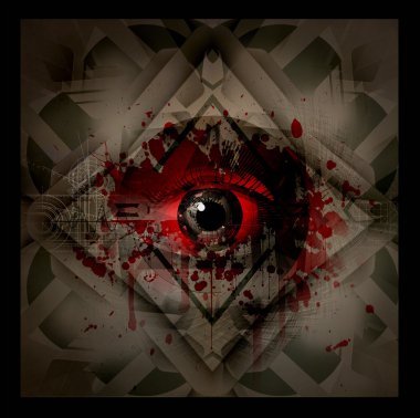 Kırmızı insan gözü illüstrasyon