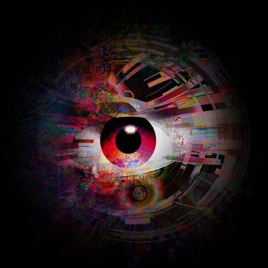 Arka plan üzerinde sihirli göz 