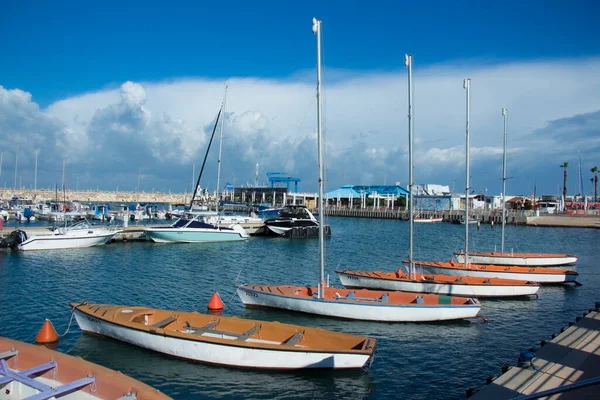 Rows Boats Yachts Rent Port — Stock Photo, Image