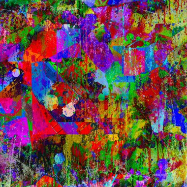 Renkli sıçramaları olan soyut koyu arkaplan 