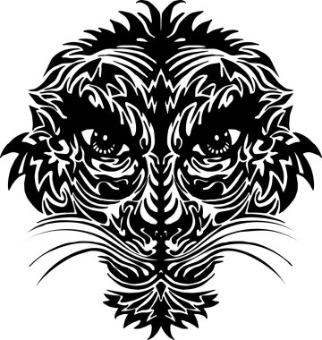 Abstrect kaplan yüz